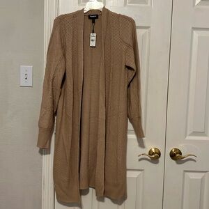 Long knit cardigan